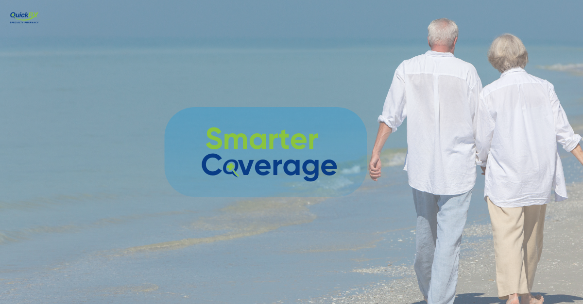 Smiling senior couple reviewing healthcare documents at home, representing guidance and clarity in choosing a Medicare Advantage plan