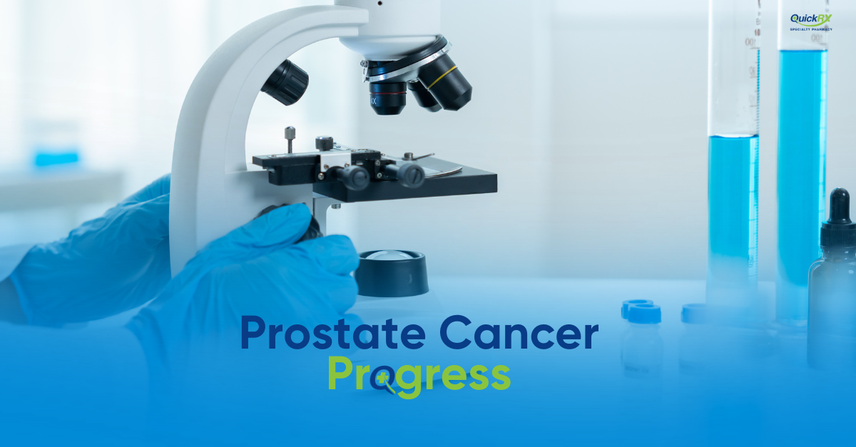 Prostate Cancer Progress - Microscope and laboratory research representing Zytiga advancements in prostate cancer treatment