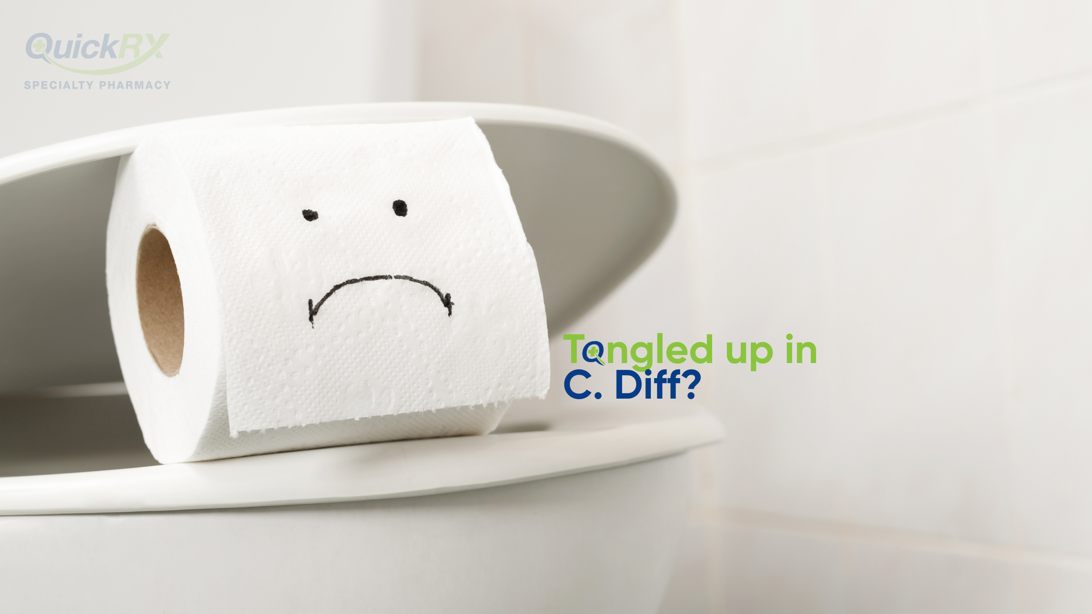 Sad toilet paper roll with drawn face