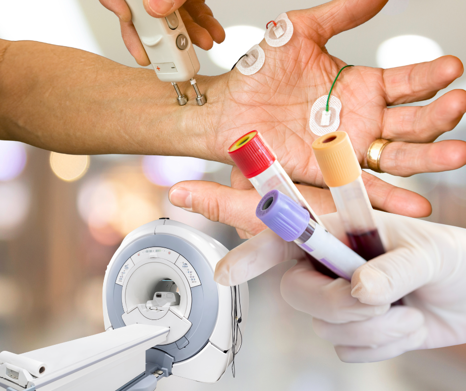 Medical hand testing procedure for autonomic nervous system function with electrode sensors