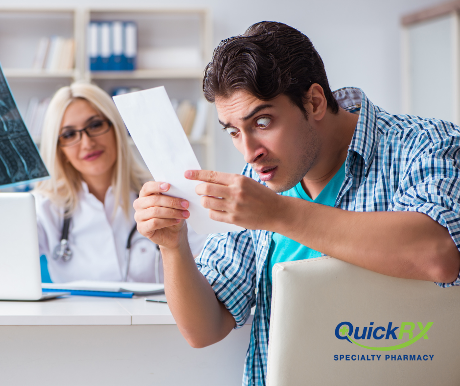 Patient discussing treatment options with doctor while reviewing medical documents