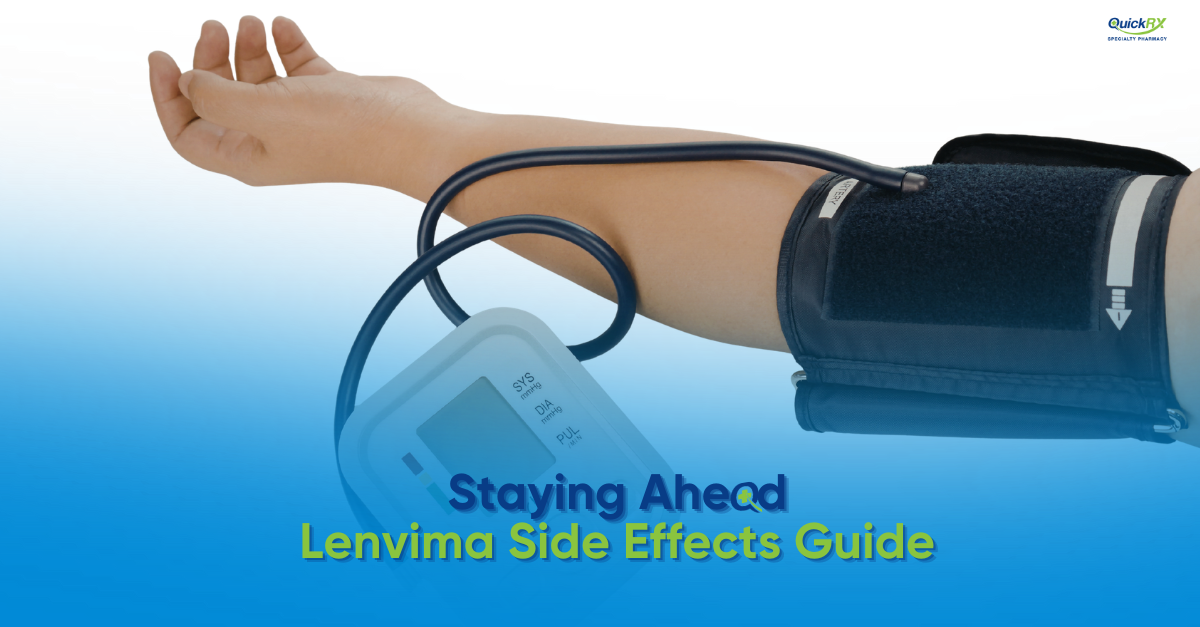 Patient monitoring blood pressure at home while managing Lenvima side effects