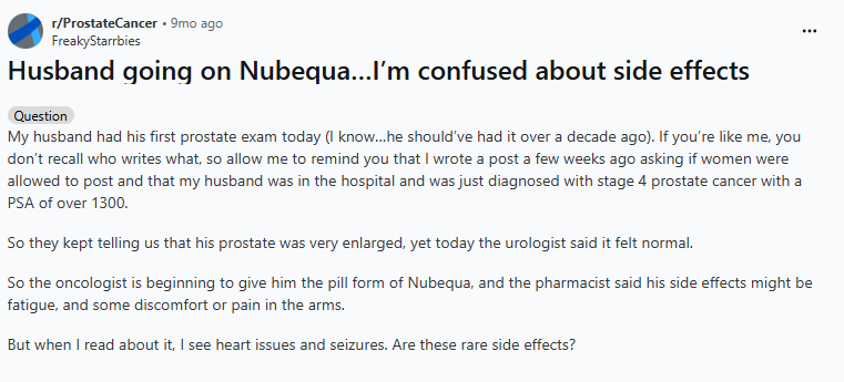 Nubeqa Prostate Cancer Reddit